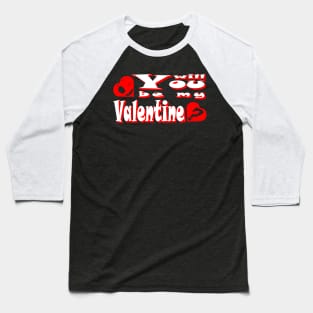 Will You Be My Valentine 2023 Red Smiling and Asking Heart Baseball T-Shirt